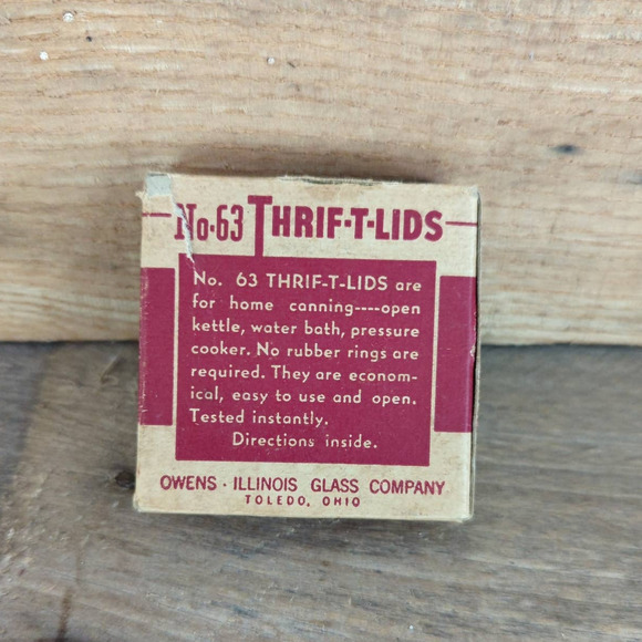 Vintage 1930s Thrif-T-Lids No. 63 For Home Canning / Ephemera - Picture 2 of 10
